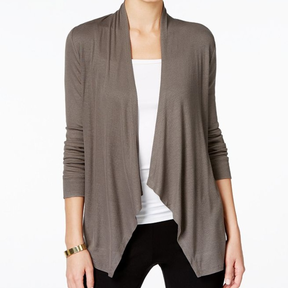 ๐HP๐ INC Draped Open-Front Knit Cardigan - Picture 1 of 3